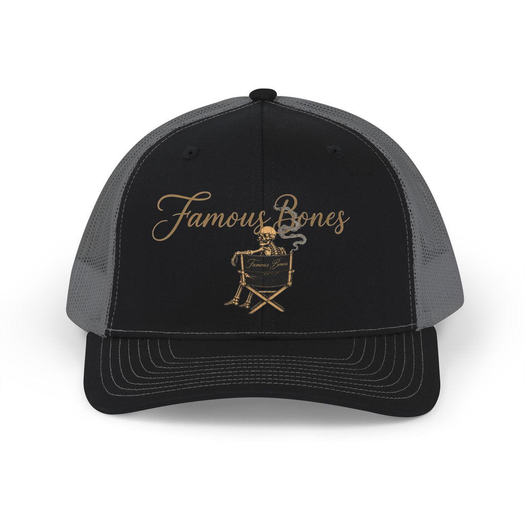 Trucker Cap - "Famous Bones" Director's Chair Embroidered Mesh Snapback